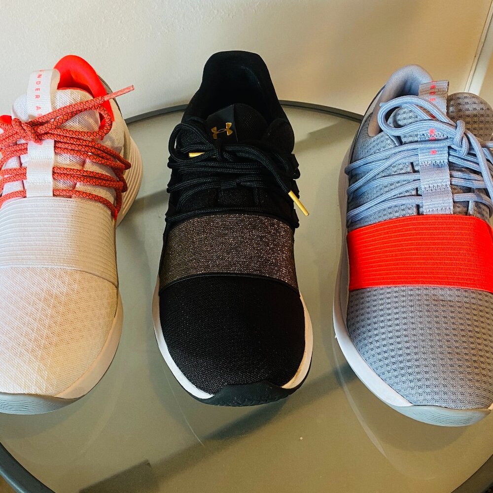 3 pairs Under Armour Breathe Lace Training Shoes, W 11/Eur 43,
